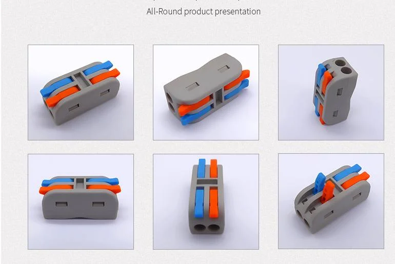 2p Push in Mini Wire Connector Transparent Wire Connector Cable Connector 4 Pole Connector Splicing Connector Screwless Terminal Block Screwless Connector