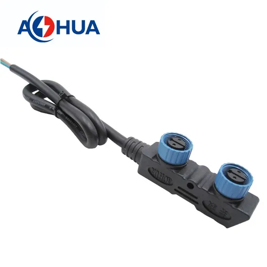 Cabo de iluminação pública LED padrão de 2 pinos e 3 pinos Conector à prova d'água M15