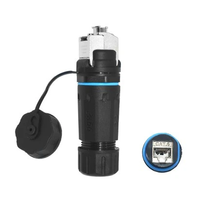 Yxy IP68 Conector RJ45 CAT6 Blindado Painel Mount Care Conector Fêmea IP68 À Prova D' Água Sem Ligação de Fio Conector Rápido