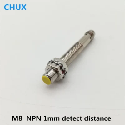 Conector do interruptor do sensor de proximidade tipo M8 NPN 1 mm detectar distância sem cabo